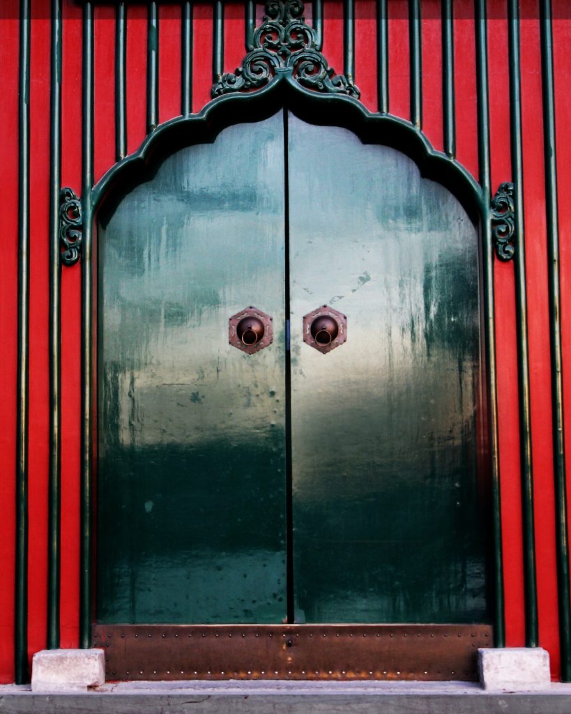 Metal door and bars